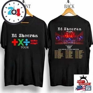 Ed Sheeran Tour Printed 2 Sided Tshirt Unisex Music